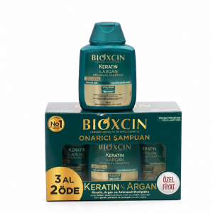 شامپو بیوکسین سبز مدل keratin argan پک سه عددی