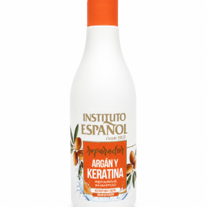 شامپو ترمیم کننده حاوی روغن آرگان و کراتین برند Instituto Español حجم 750ml